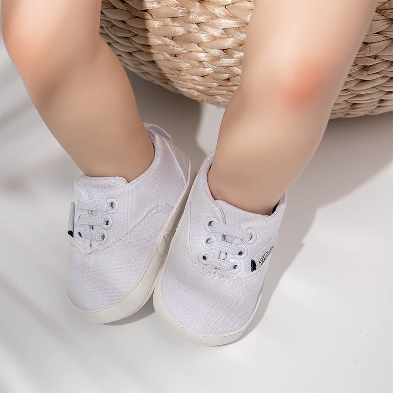 ohsofy Morbido Infant Baby Boys Girls Canvas Sneaker Toddler Slip On Anti Skid Newborn First Walkers Candy Shoes for 0-18 Months - Image 3